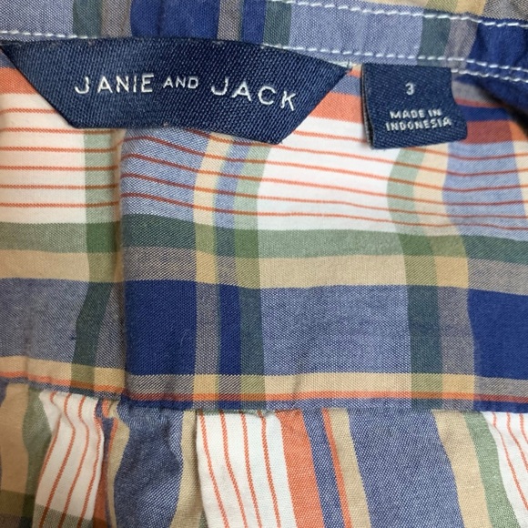 Janie & Jack Fall Plaid Button Down Shirt - Picture 3 of 8